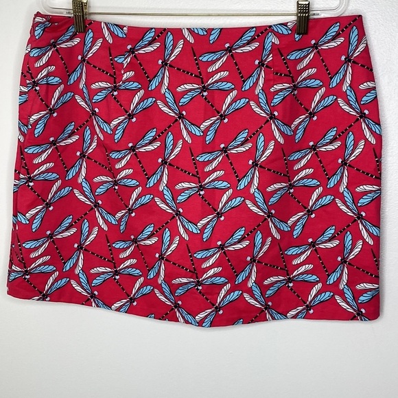 Crown & Ivy Dragon Fly Pink Scallop Skirt Skort size 16 - Picture 9 of 10